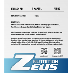 Milk Thistle -DEVEDİKENİ EKSTRESİ 60 Kapsül Zeus Nutrition x 2 ADET 